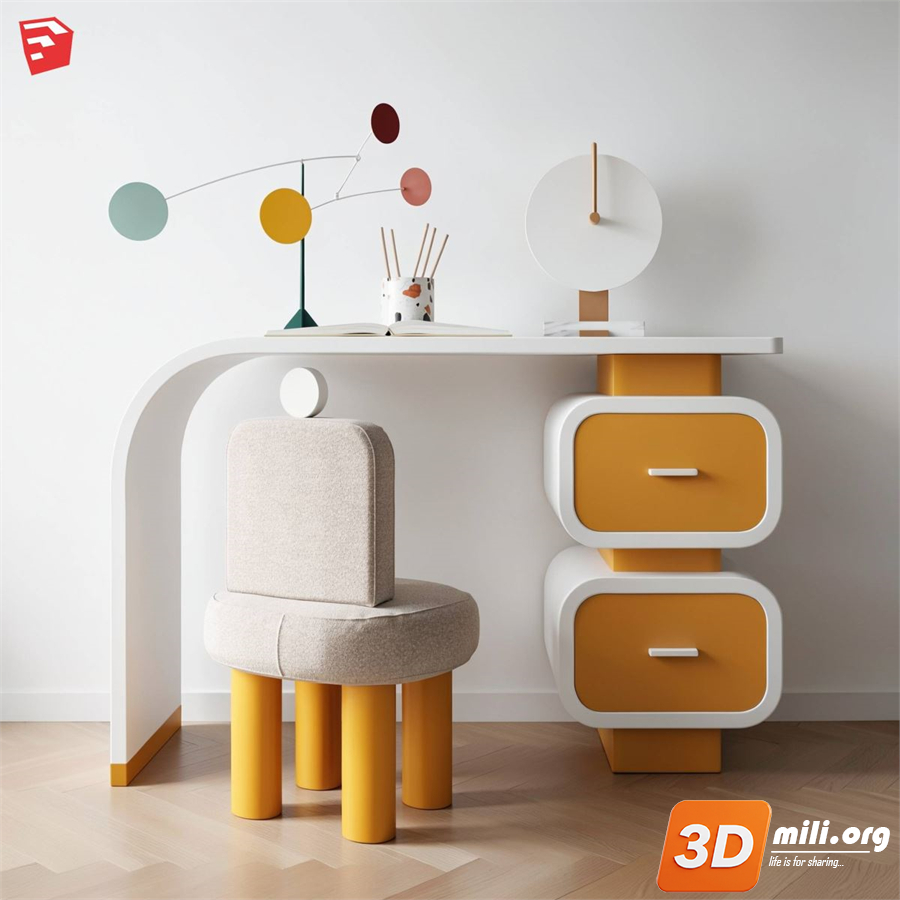 Kid's table and chairs Skp Files 